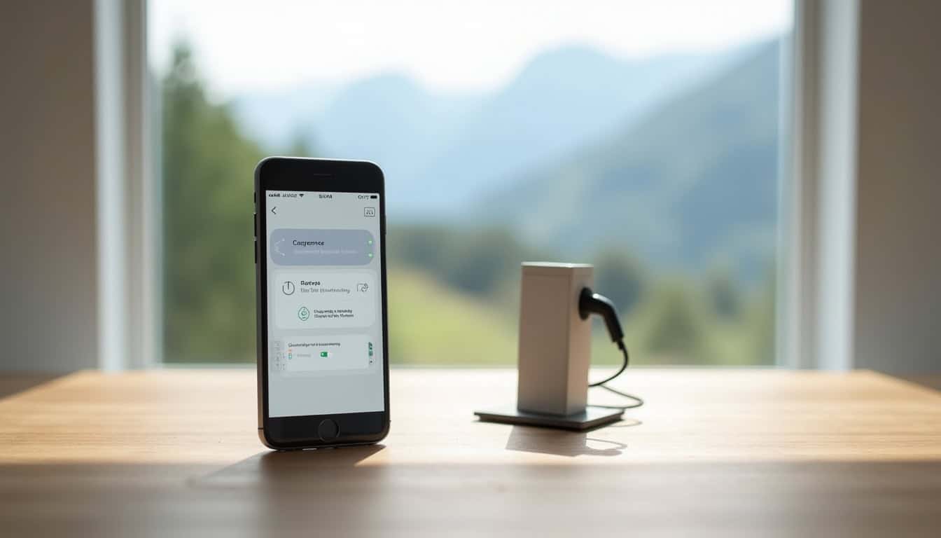 Utilisation d'une application smartphone pour contrôler une borne de recharge connectée à Saint-Martin-Vésubie