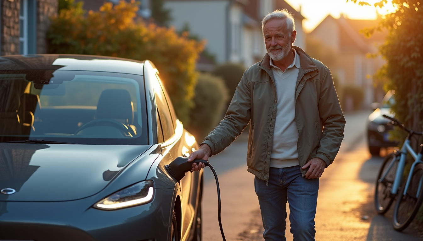 Utilisation d'une borne de recharge électrique par un résident d'Abondant