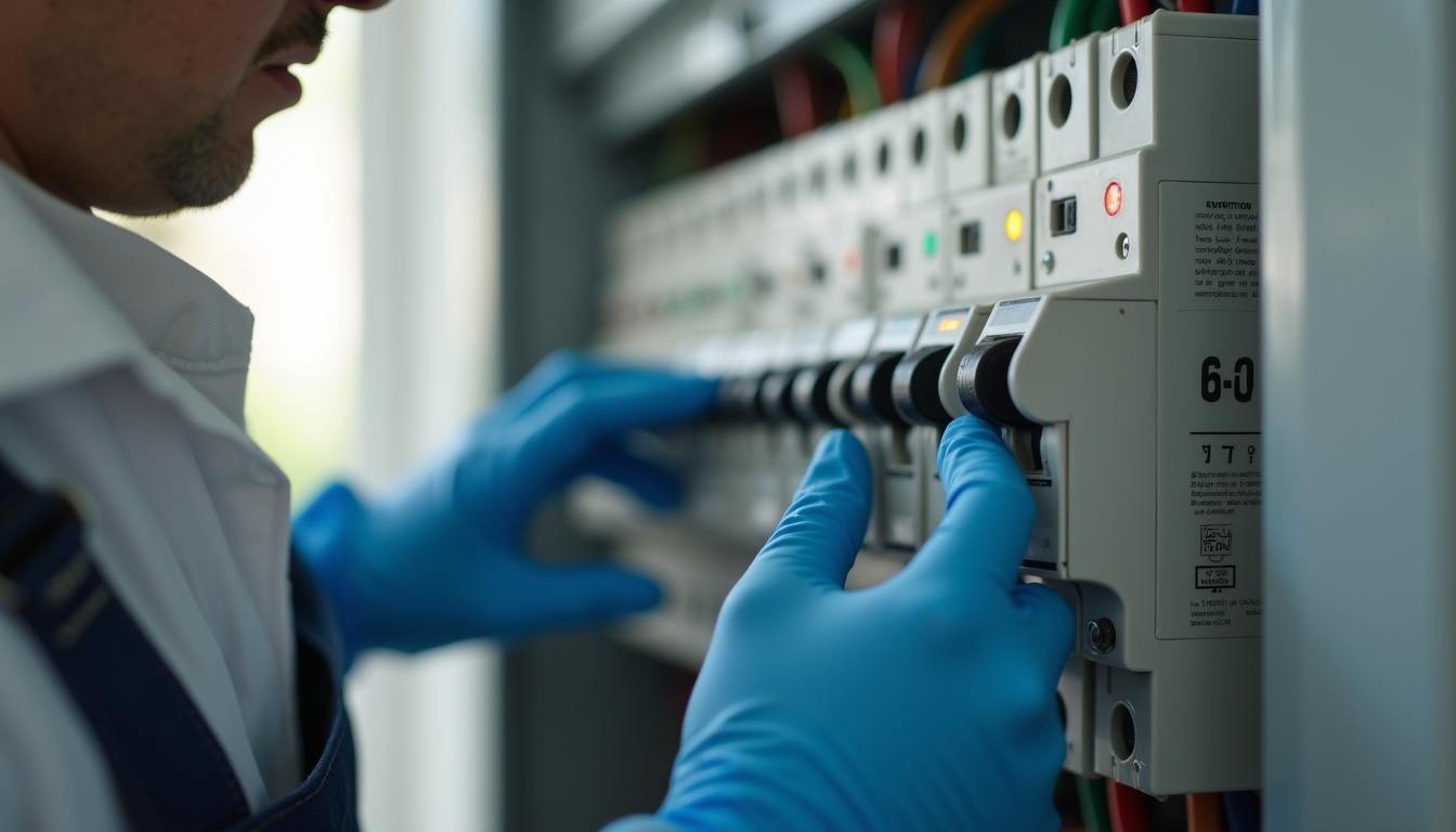 Vérification d'un tableau électrique avant installation de borne de recharge à Plogastel-Saint-Germain