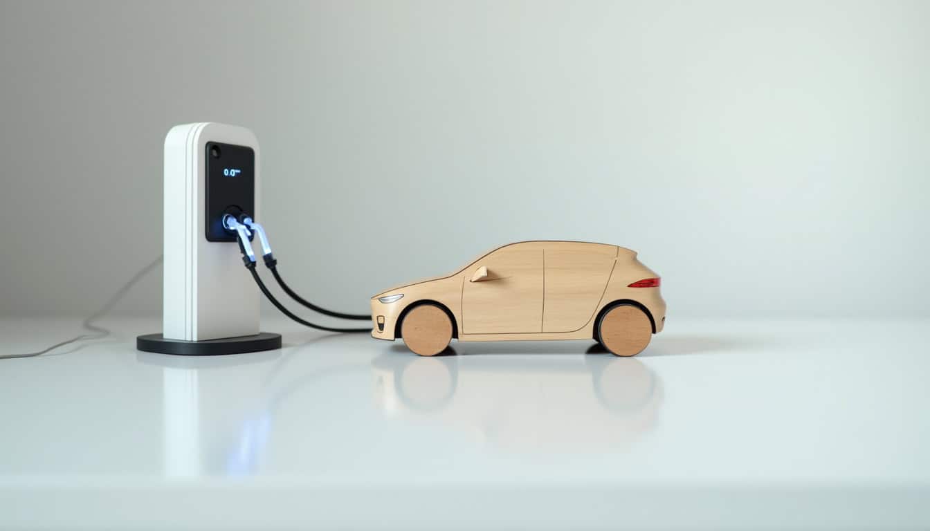 Visualisation de la recharge d'une voiture électrique durant les heures creuses grâce à une borne connectée