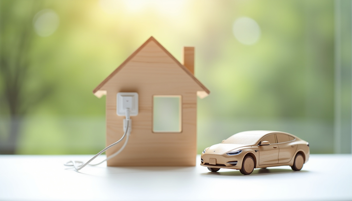 Vue schématique du fonctionnement d'une borne de recharge murale connectée à une voiture électrique à Walscheid