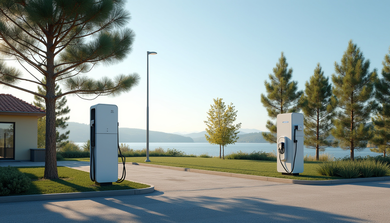 Borne de recharge électrique eborn située au 4 rue du Paradisier à Savines-le-lac