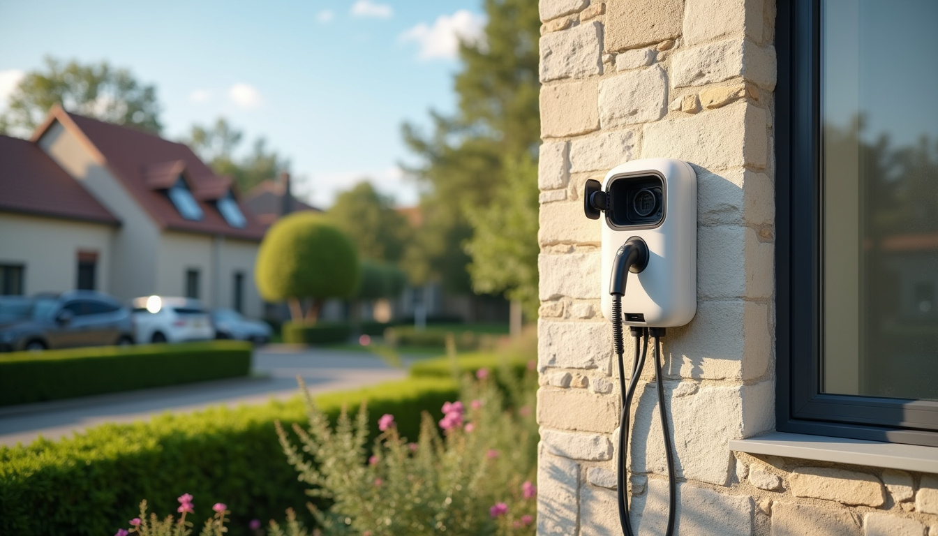 Borne de recharge électrique installée à l’extérieur d’une maison à Laigneville