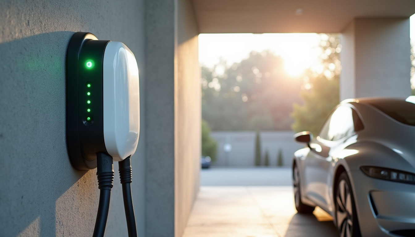 Borne de recharge électrique installée dans un garage à Corbeil-Essonnes