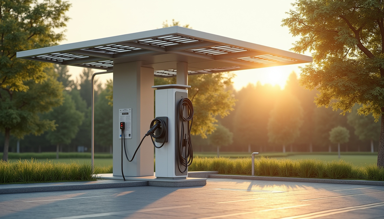 Borne de recharge électrique publique située sur le parking des Champs de Ligny à Huisseau-sur-Cosson