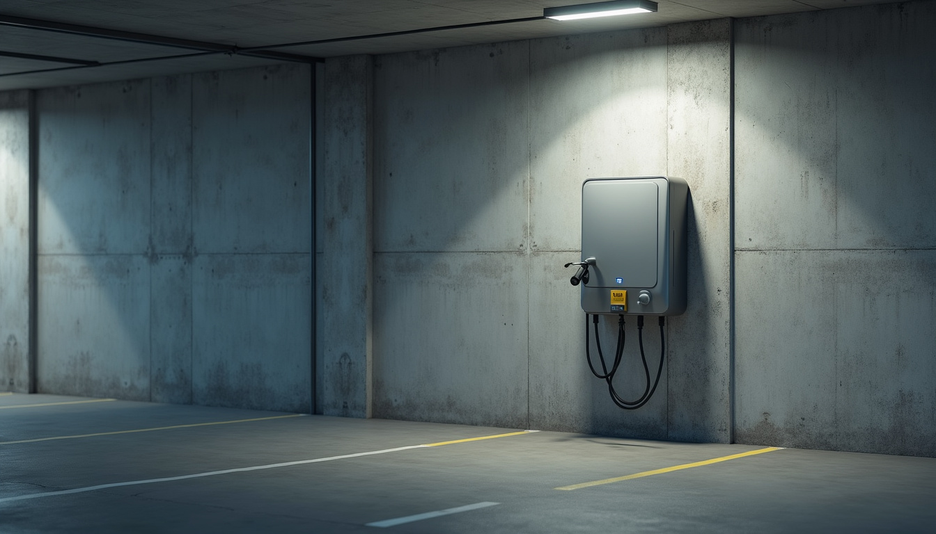 Borne de recharge installée dans un parking souterrain de copropriété à Bordeaux