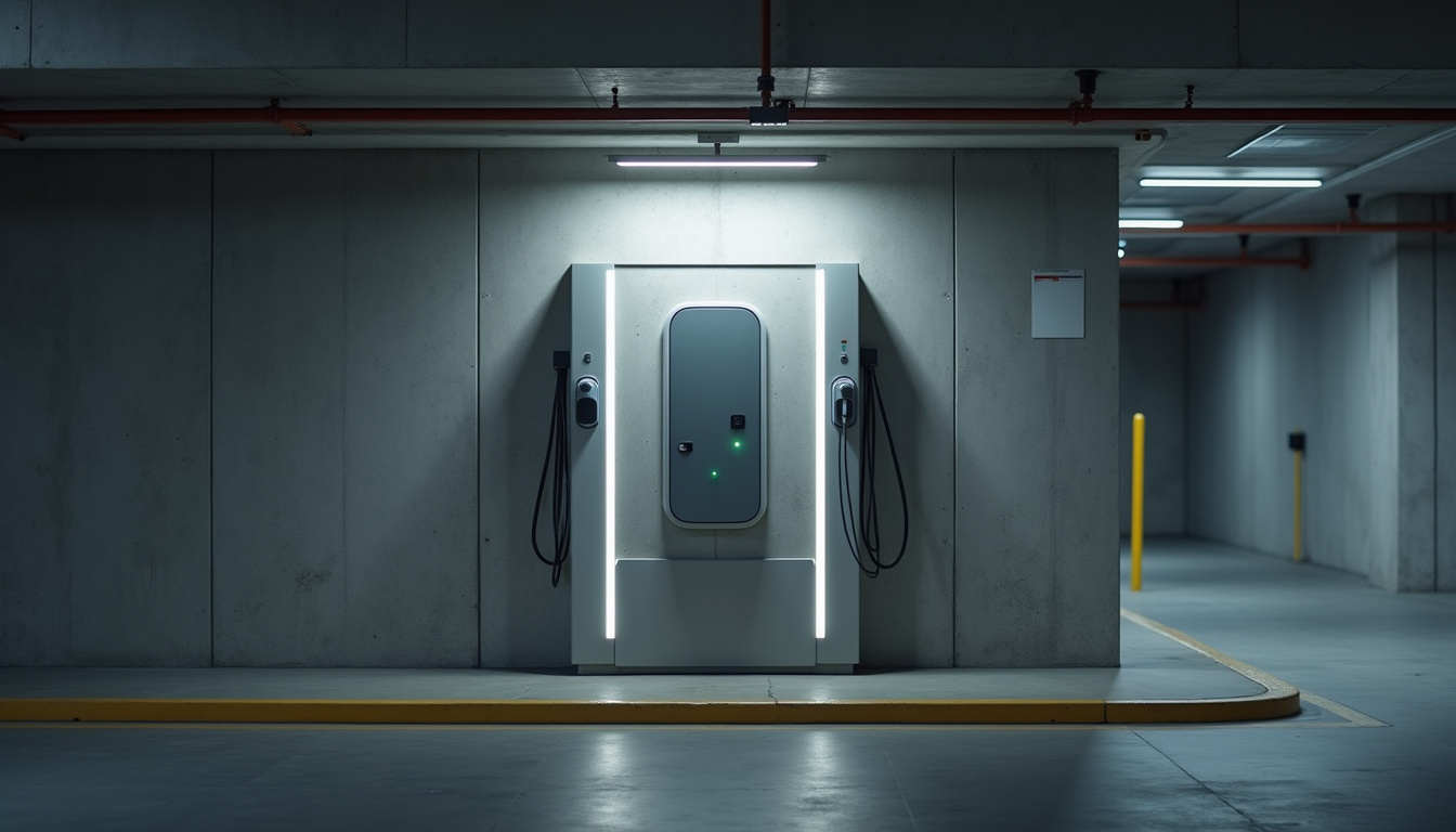 Borne de recharge installée dans un parking souterrain de copropriété à Chabanière