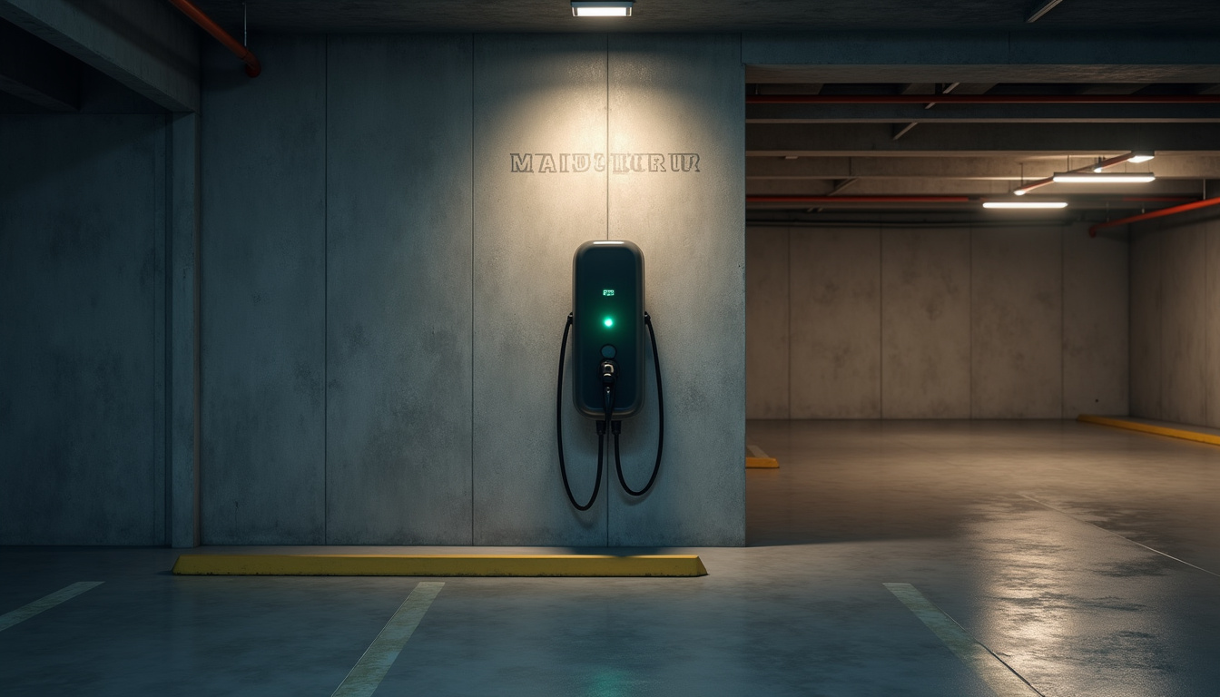 Borne de recharge installée dans un parking souterrain de copropriété à Harnes