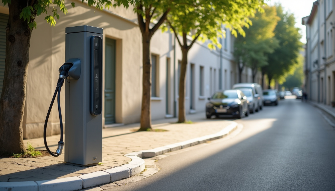 Borne de recharge publique eborn située Rue de l'Hôtel de Ville à La Tour-du-Pin