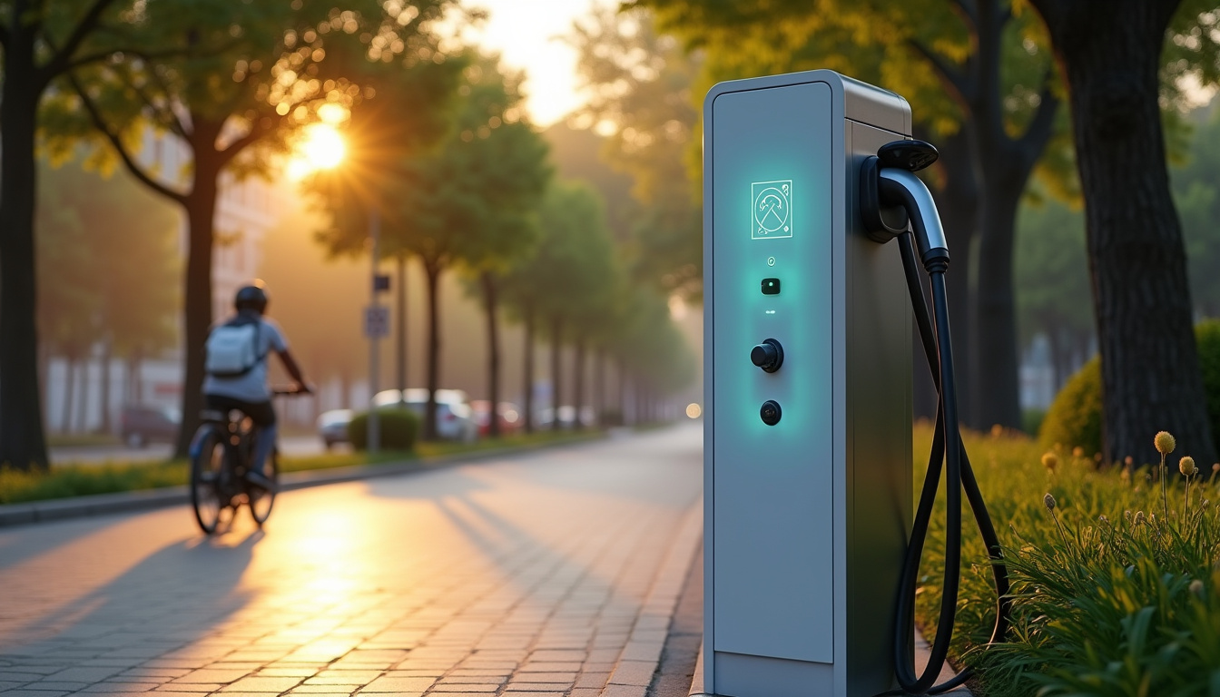 Borne de recharge publique située avenue de Bonatray à Villaz