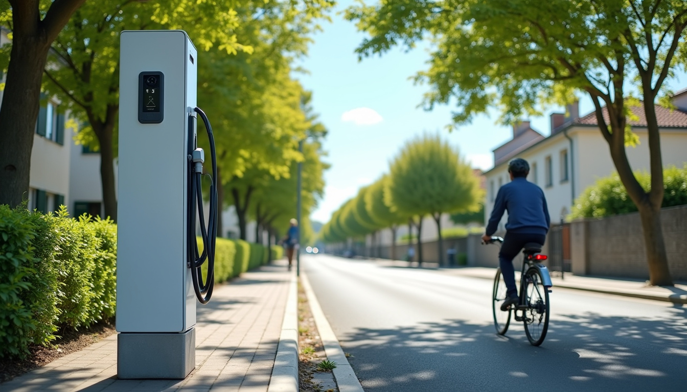 Borne de recharge publique située avenue du Colonel Fabien à Carnoules