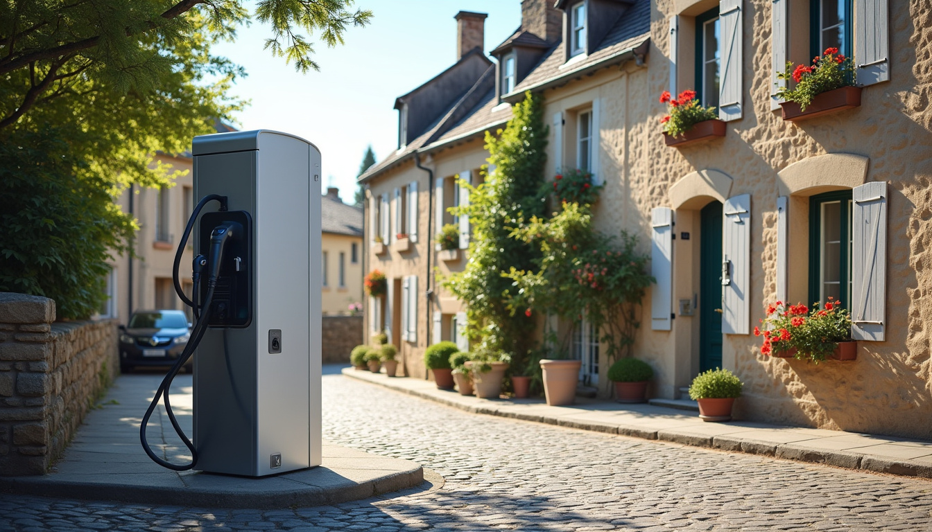 Borne de recharge publique située rue de la Vallée de l’Ousse à Artigueloutan