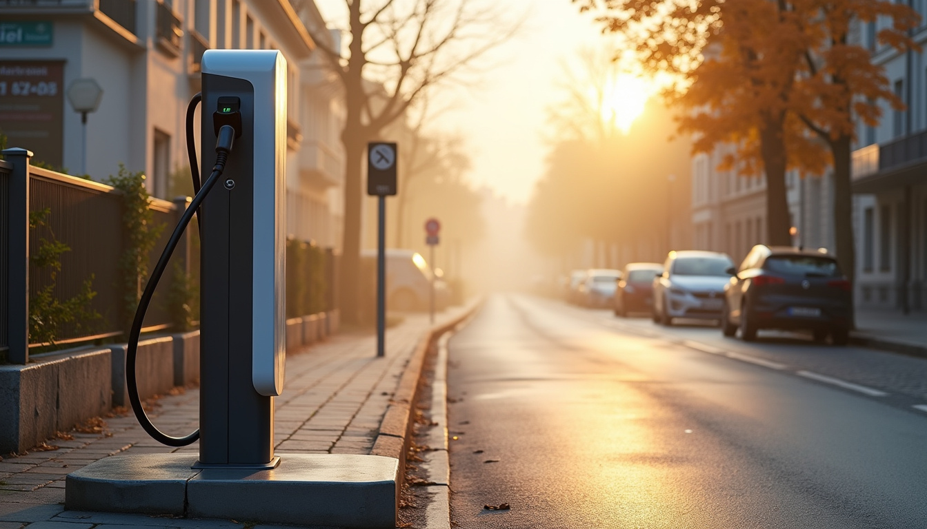 Borne de recharge TEVGO installée rue du Maréchal Leclerc à Gruson
