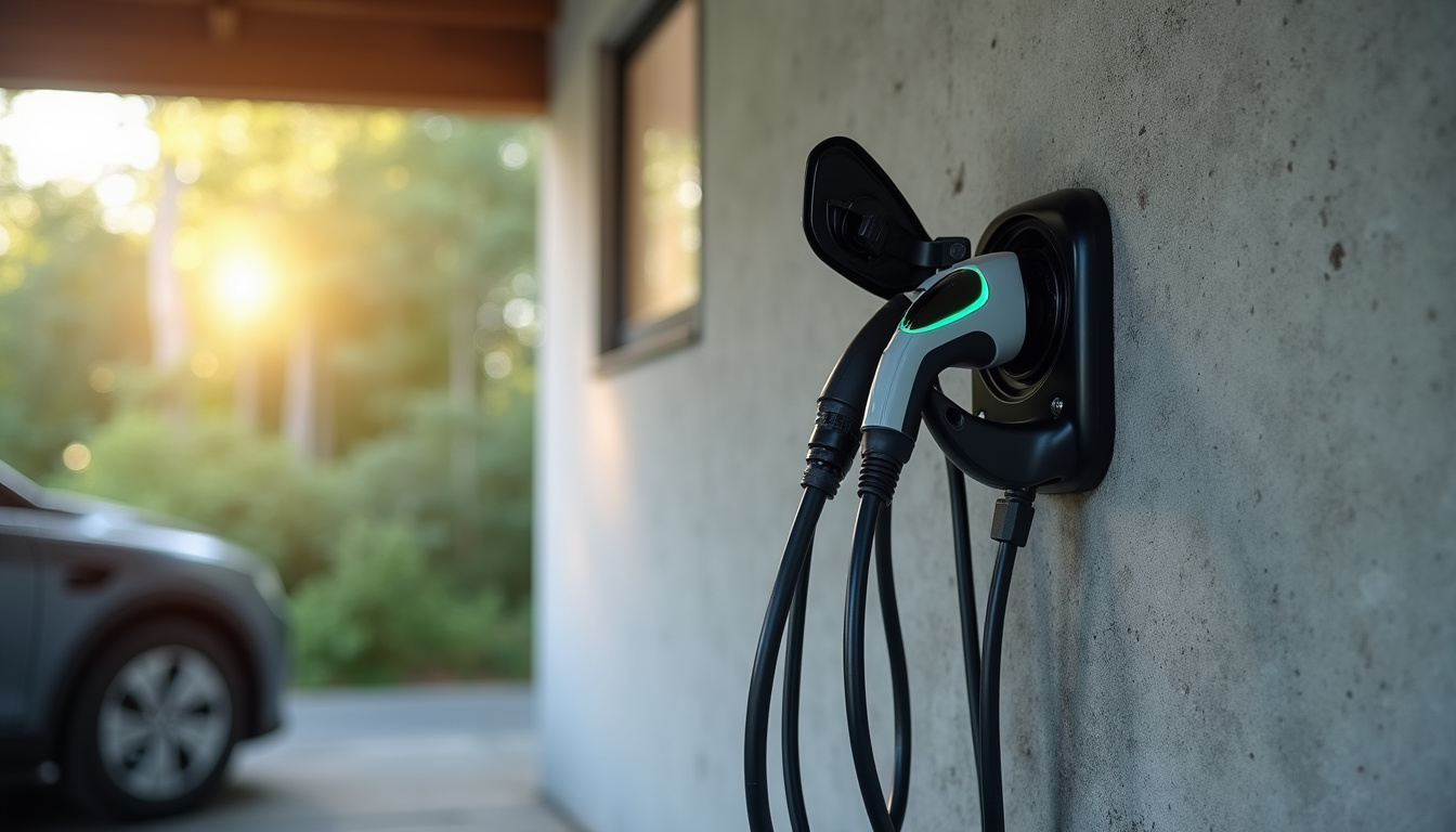 Borne électrique installée dans un garage privé à Belleville-sur-Meuse
