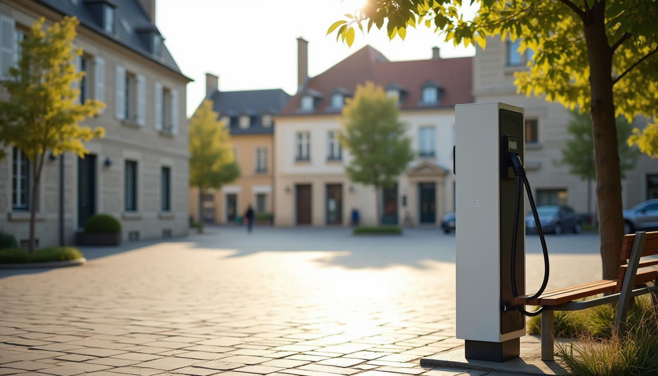 Bornes de recharge publiques installées sur la place Victor Hugo à L'Arbresle