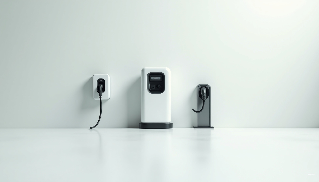 Comparaison visuelle des différents types de bornes de recharge pour véhicules électriques
