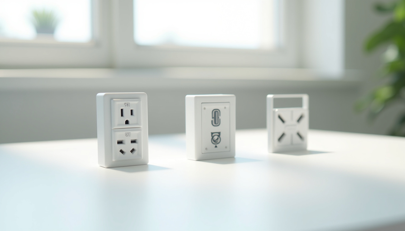 Comparaison visuelle des différents types de bornes de recharge: prise renforcée, wallbox monophasée, borne triphasée
