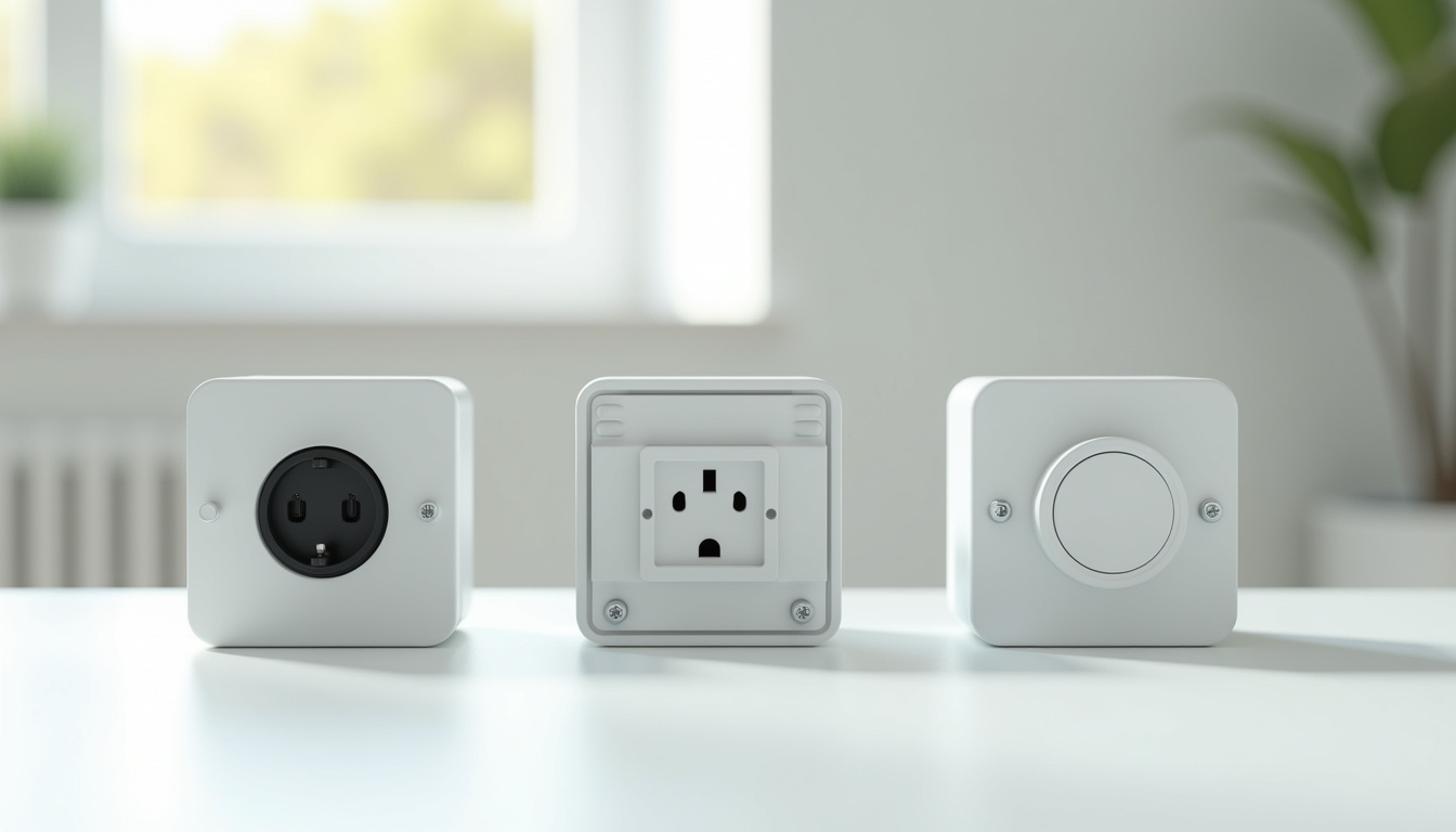 Comparaison visuelle des différents types de bornes électriques: prise renforcée, wallbox monophasée et triphasée