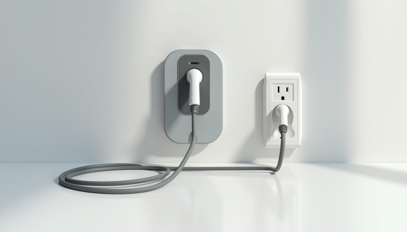 Comparaison visuelle entre une borne de recharge moderne et une prise domestique classique