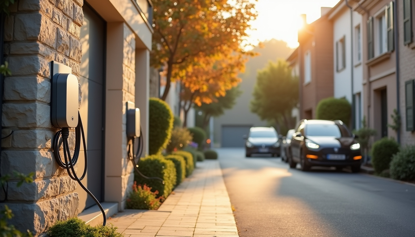 Différents modèles de bornes de recharge pour voitures électriques installées à Auboué: wallbox, prise renforcée et borne publique