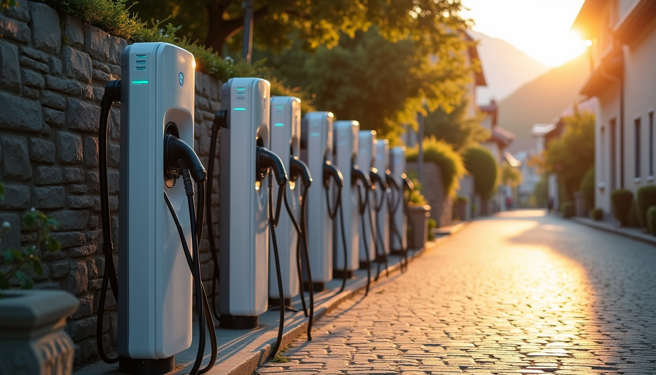 Différents modèles de bornes électriques installés à Muespach-le-Haut