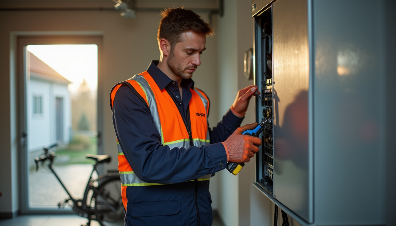 Électricien certifié IRVE en train de diagnostiquer une installation électrique à Larche