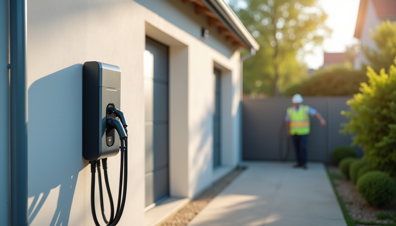 Étapes de l'installation d'une borne électrique à Chapet