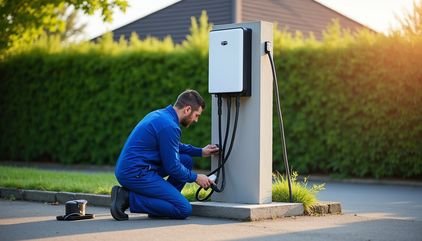 Illustration des étapes d'installation d'une borne de recharge électrique en Essonne