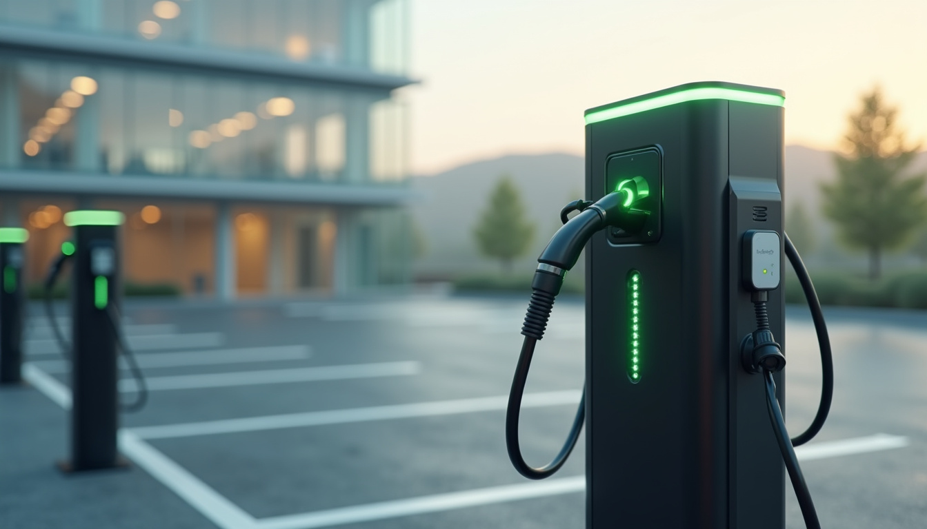 Installation de plusieurs bornes de recharge électriques dans un parking d'entreprise