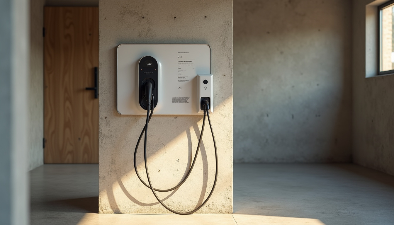 Installation d'une borne de recharge à l'intérieur d'un garage à Valmondois