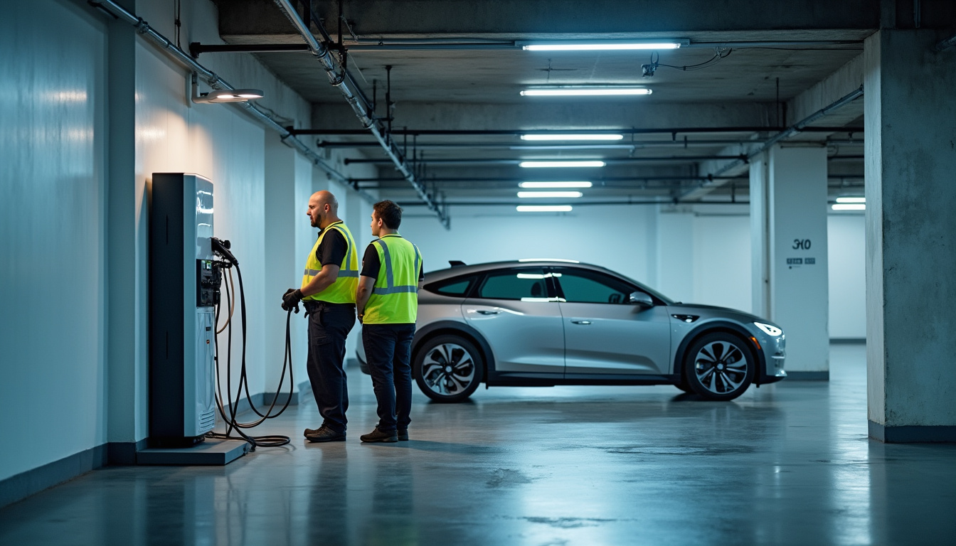 Installation d'une borne de recharge dans un parking de copropriété à Rives
