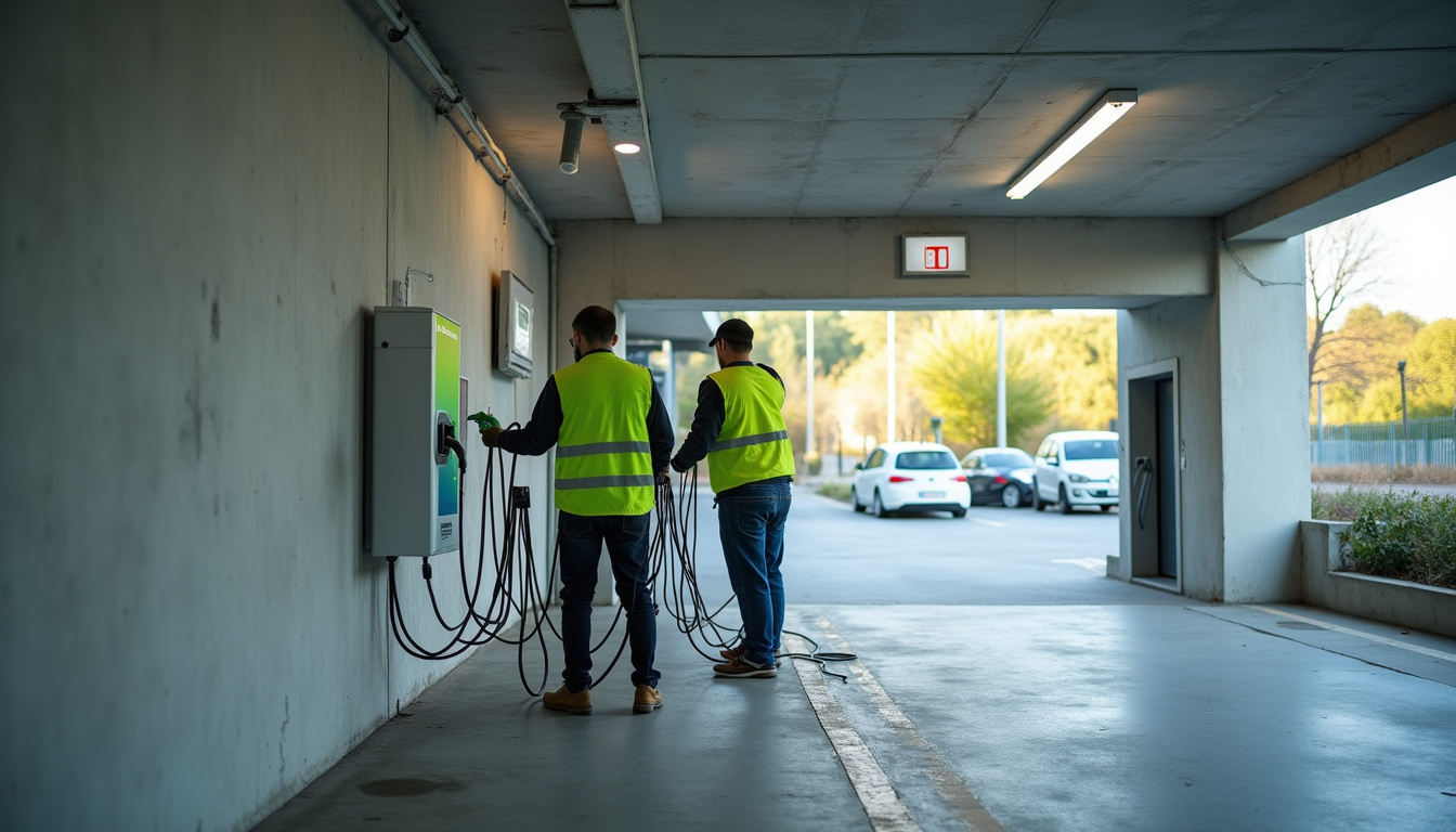 Installation d'une borne de recharge dans un parking de copropriété à Saint-Martin-d'Hères