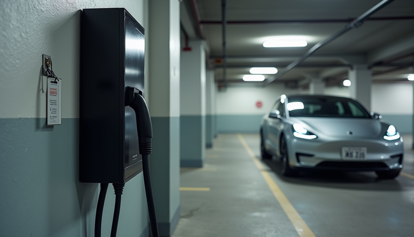 Installation d’une borne de recharge dans un parking de copropriété en Martinique avec accès contrôlé par badge