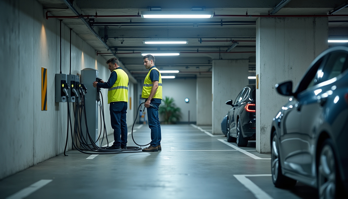Installation d’une borne de recharge dans un parking souterrain de copropriété à Montaigu-de-quercy