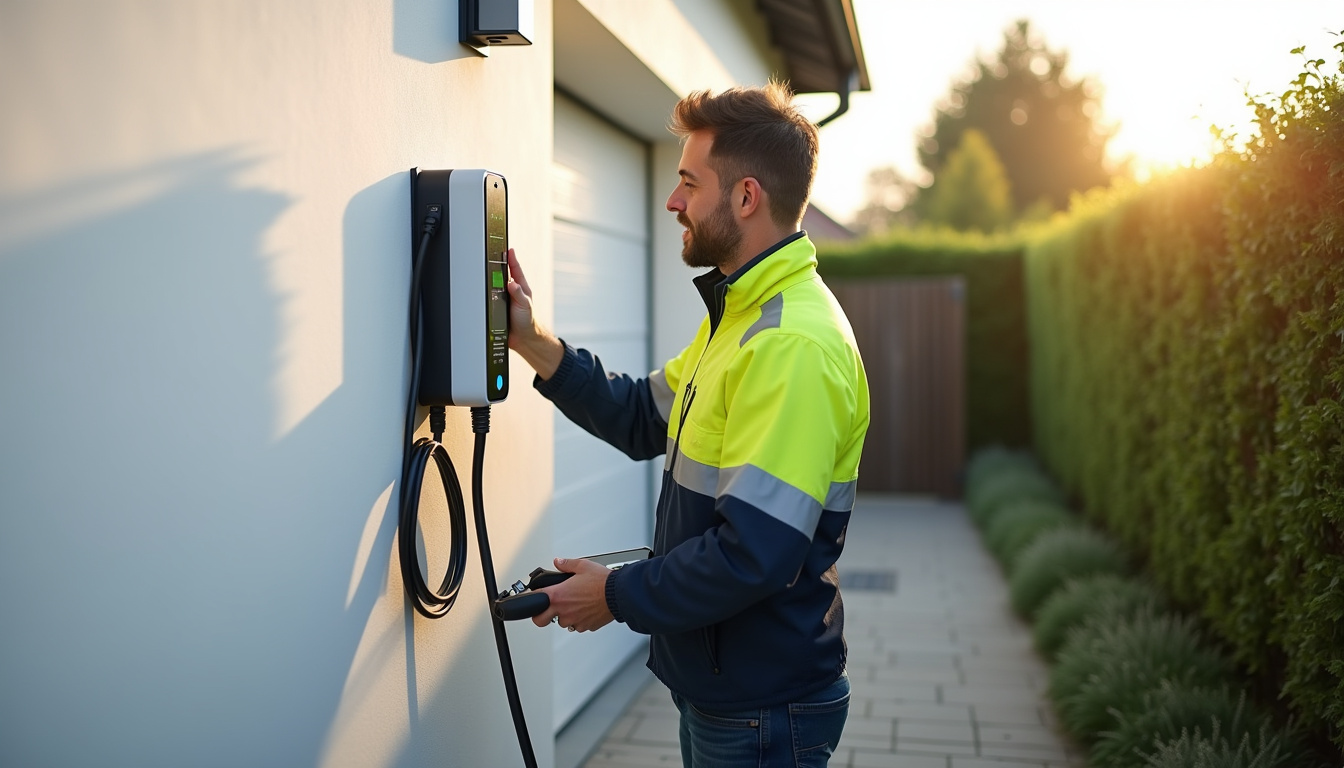Installation d'une borne de recharge électrique à Bray-sur-Somme par un technicien certifié IRVE