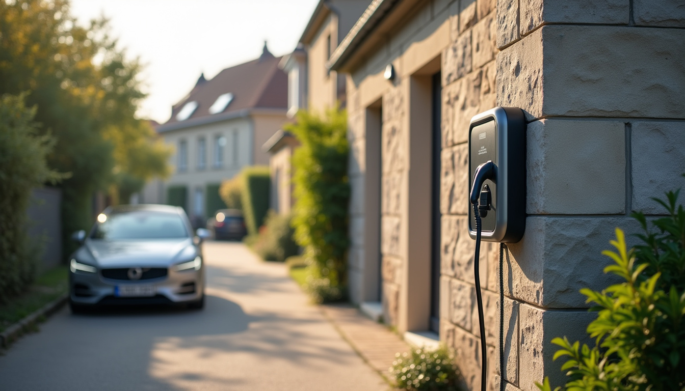 Installation d'une borne de recharge électrique à domicile dans une rue de Rupt-sur-Moselle