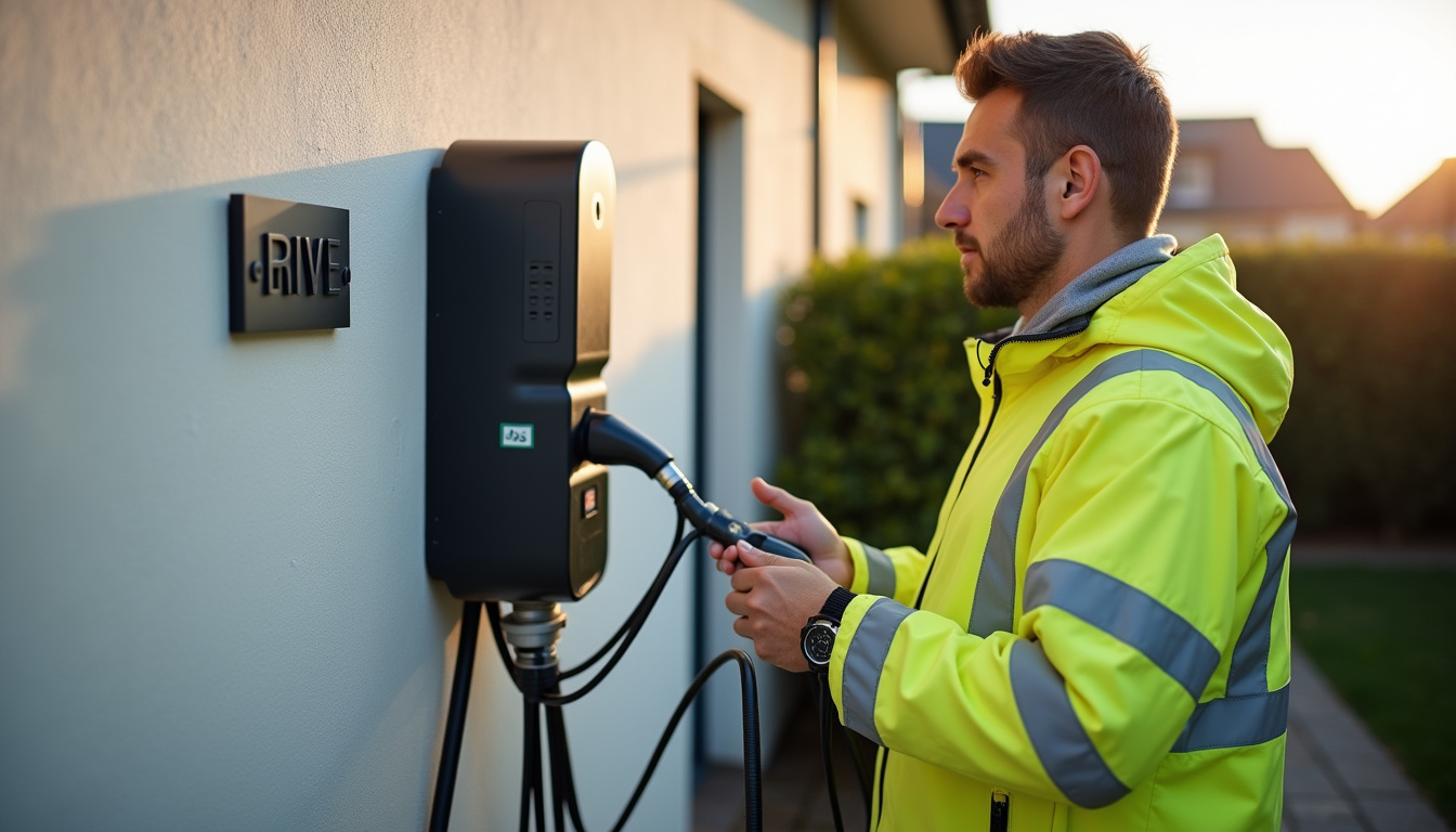 Installation d'une borne de recharge électrique à Gueux par un technicien certifié IRVE