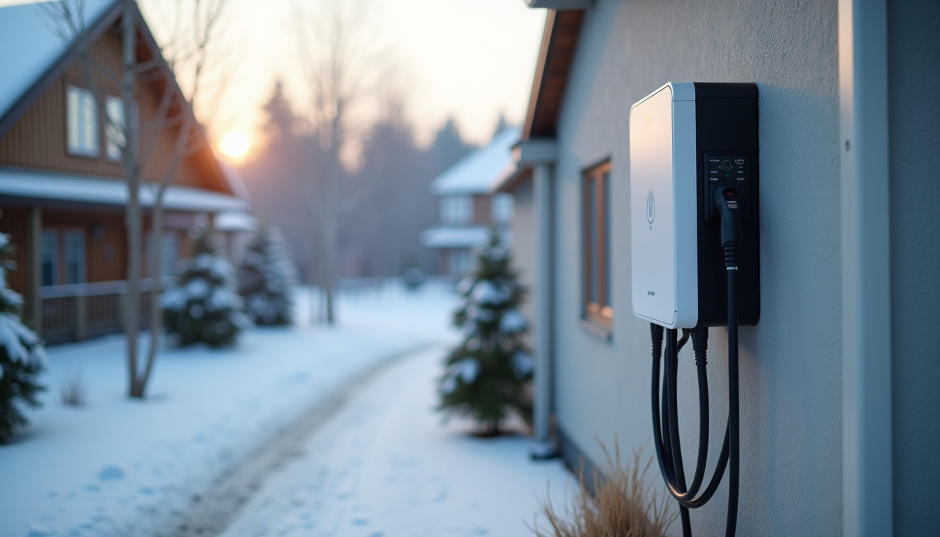 Installation d'une borne de recharge électrique à l'extérieur d'une maison à Nordhouse