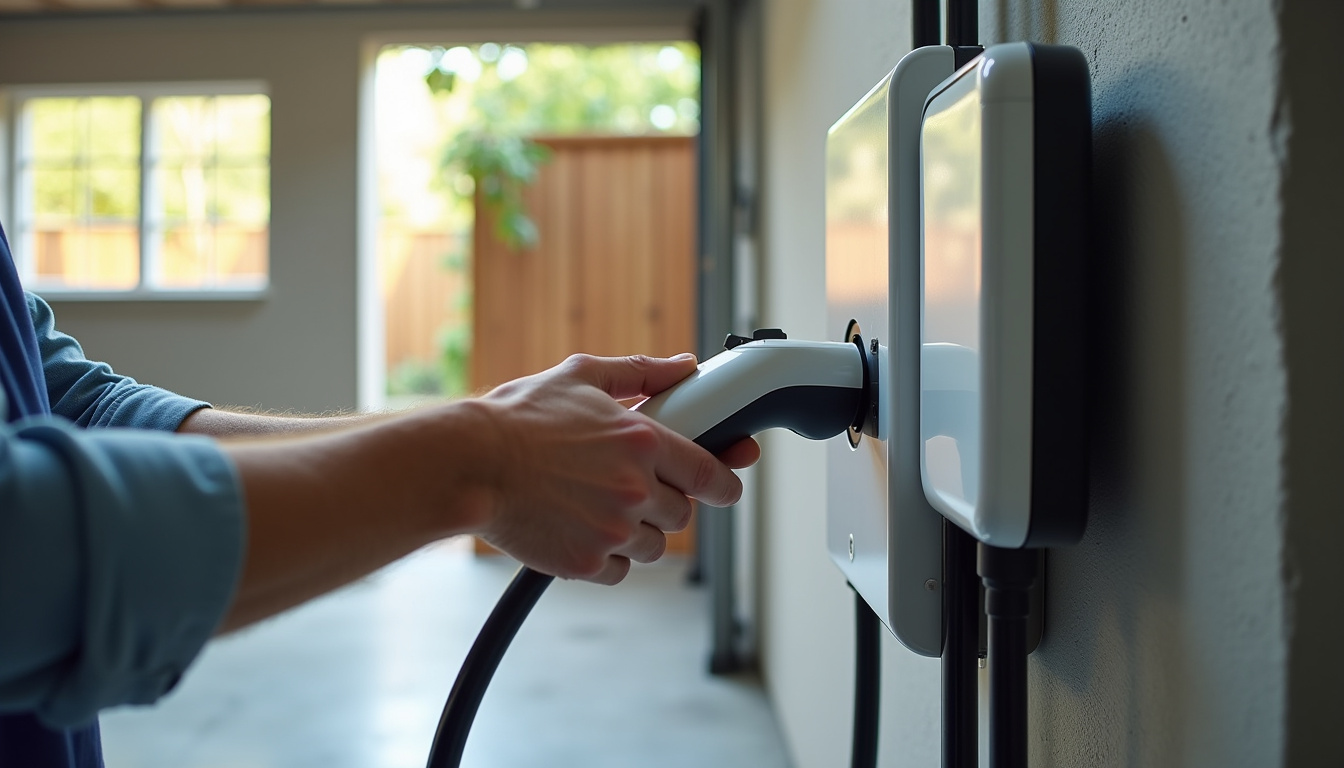 Installation d'une borne de recharge électrique dans un garage à Lormont
