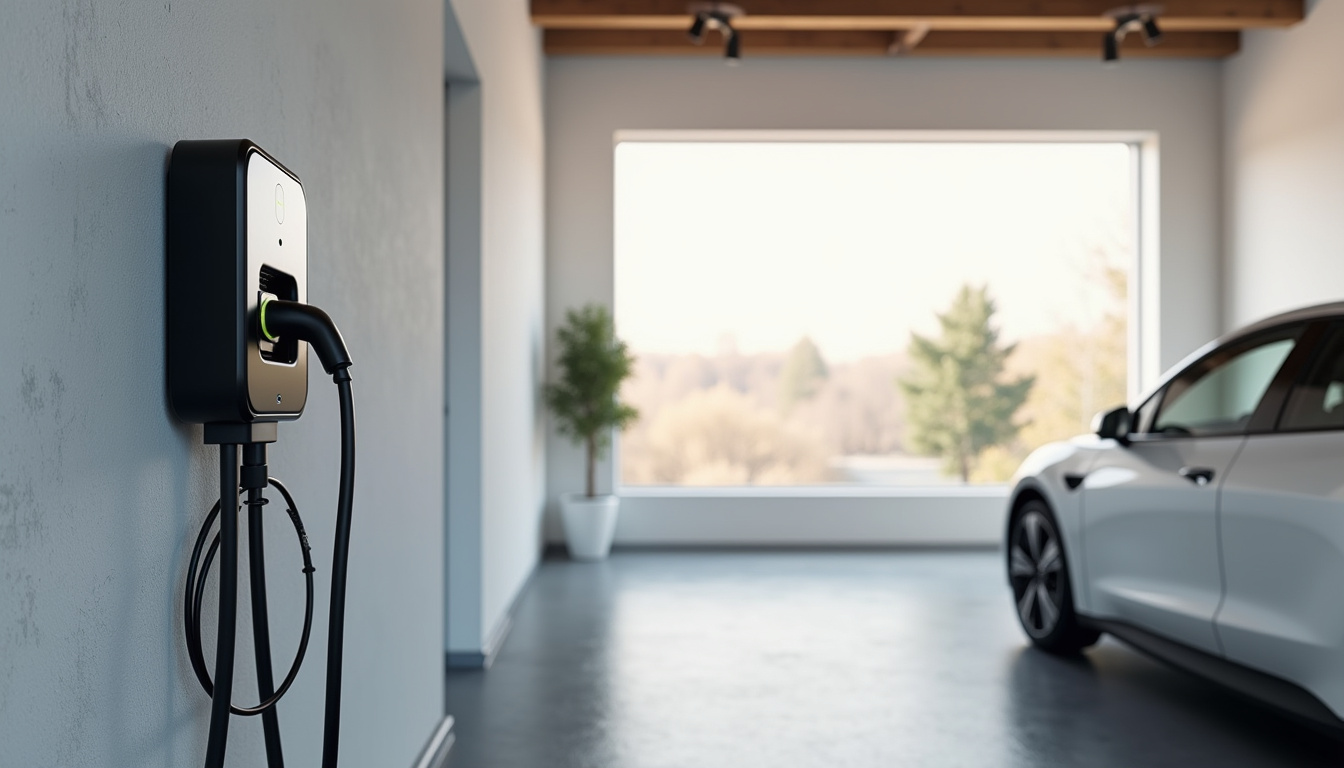 Installation d'une borne de recharge électrique dans un garage à Tercé
