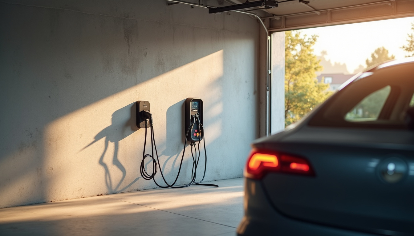 Installation d'une borne de recharge électrique dans un garage privé à Saint-Romain-au-Mont-d'Or