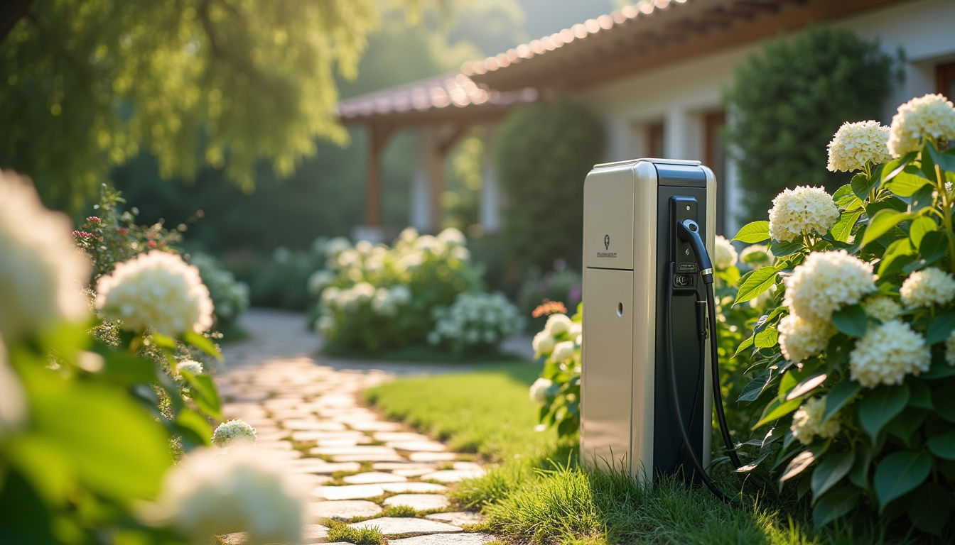Installation d'une borne de recharge électrique dans un jardin à Villemur-sur-Tarn