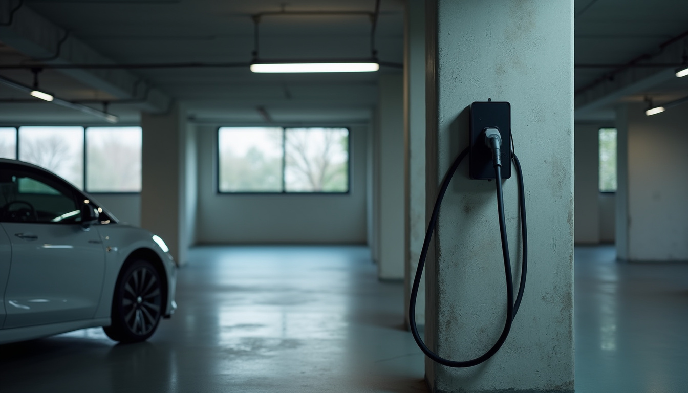 Installation d'une borne de recharge électrique dans un parking souterrain de copropriété à Auzielle