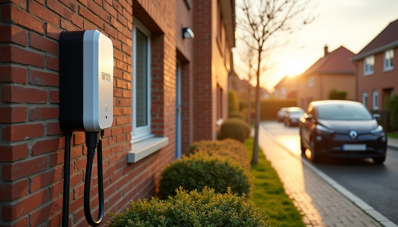 Installation d'une borne de recharge électrique devant un pavillon à Bourges