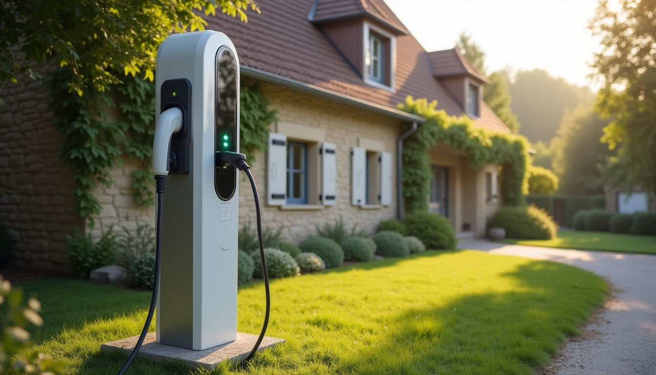 Installation d'une borne de recharge électrique devant une maison à Monestier-de-Clermont