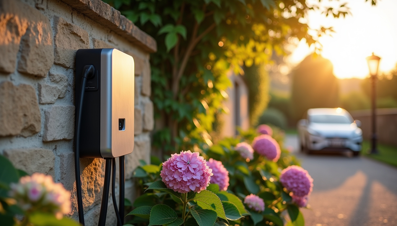 Installation d'une borne de recharge électrique en extérieur dans une propriété à La Neuville-Chant-d'Oisel