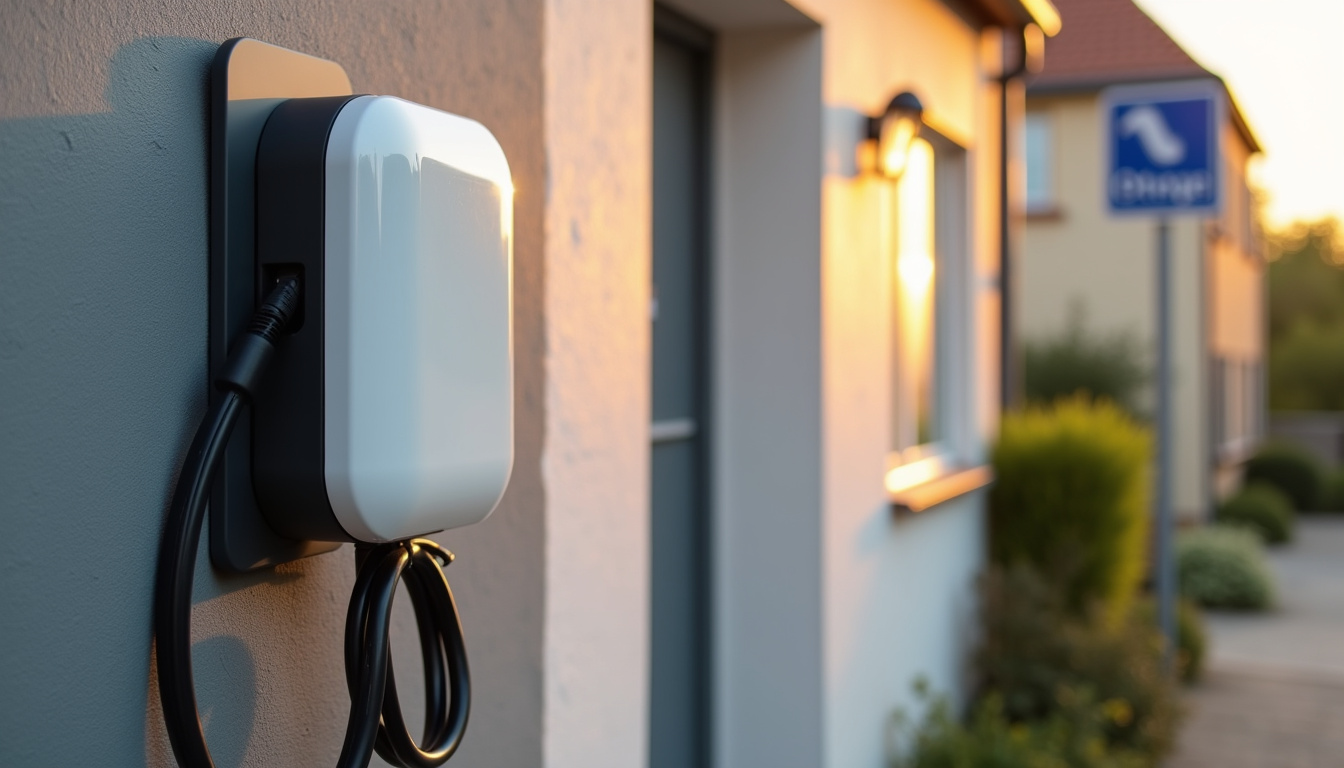 Installation d'une borne de recharge électrique sur un mur extérieur d'une maison à Ottange