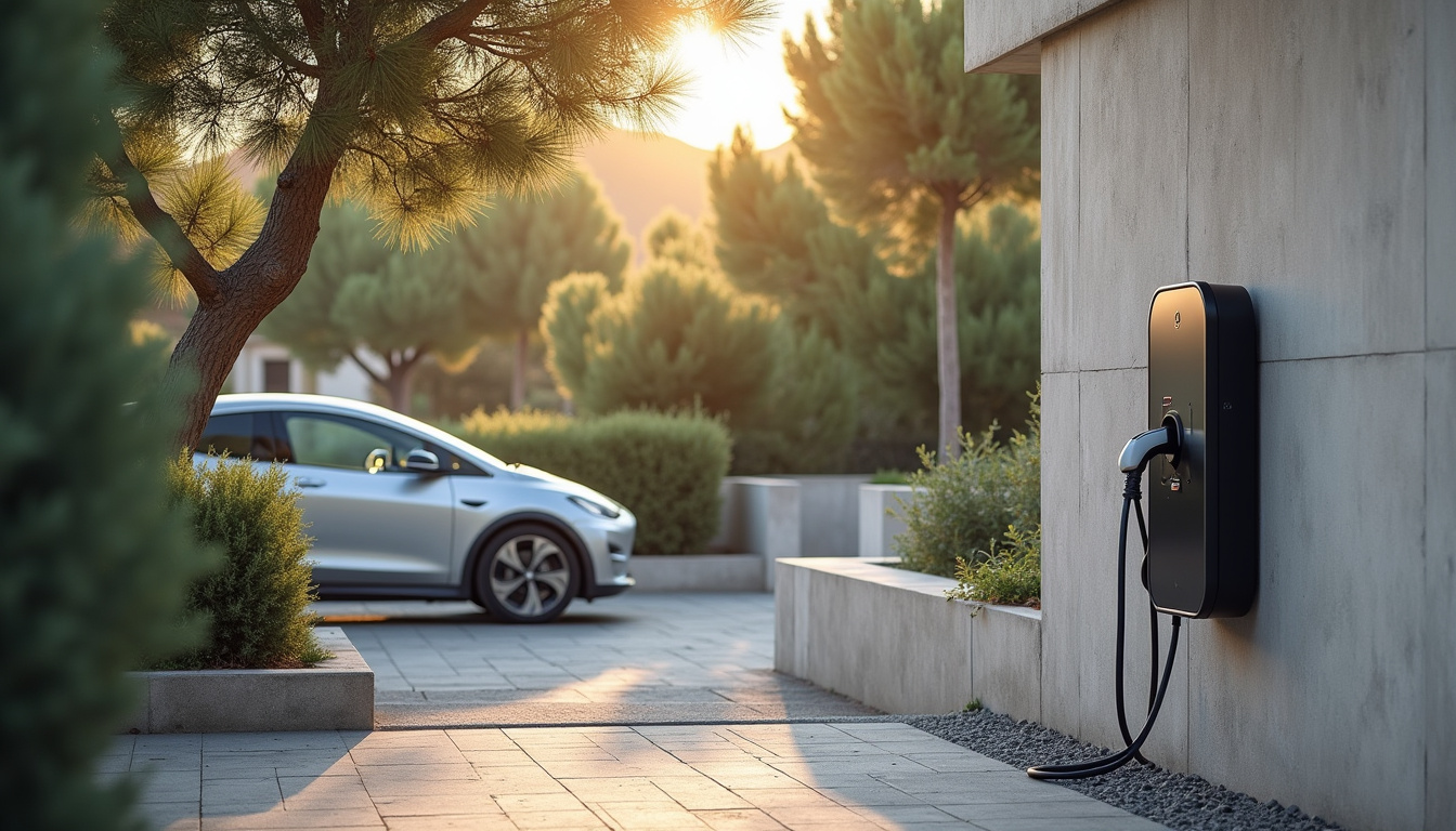Installation d'une borne de recharge électrique sur un parking privé à Taradeau