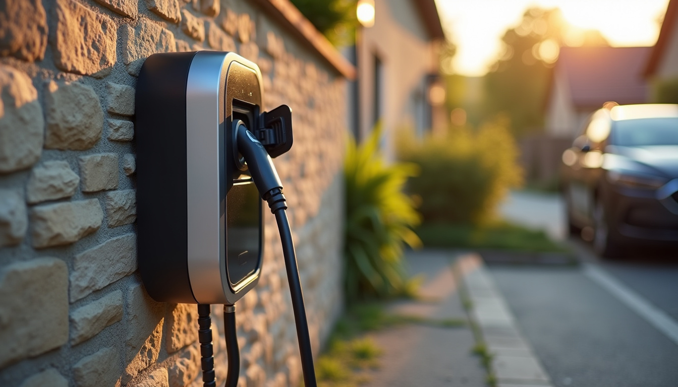 Installation d'une borne de recharge électrique sur une place de stationnement privée à Laguenne-sur-Avalouze
