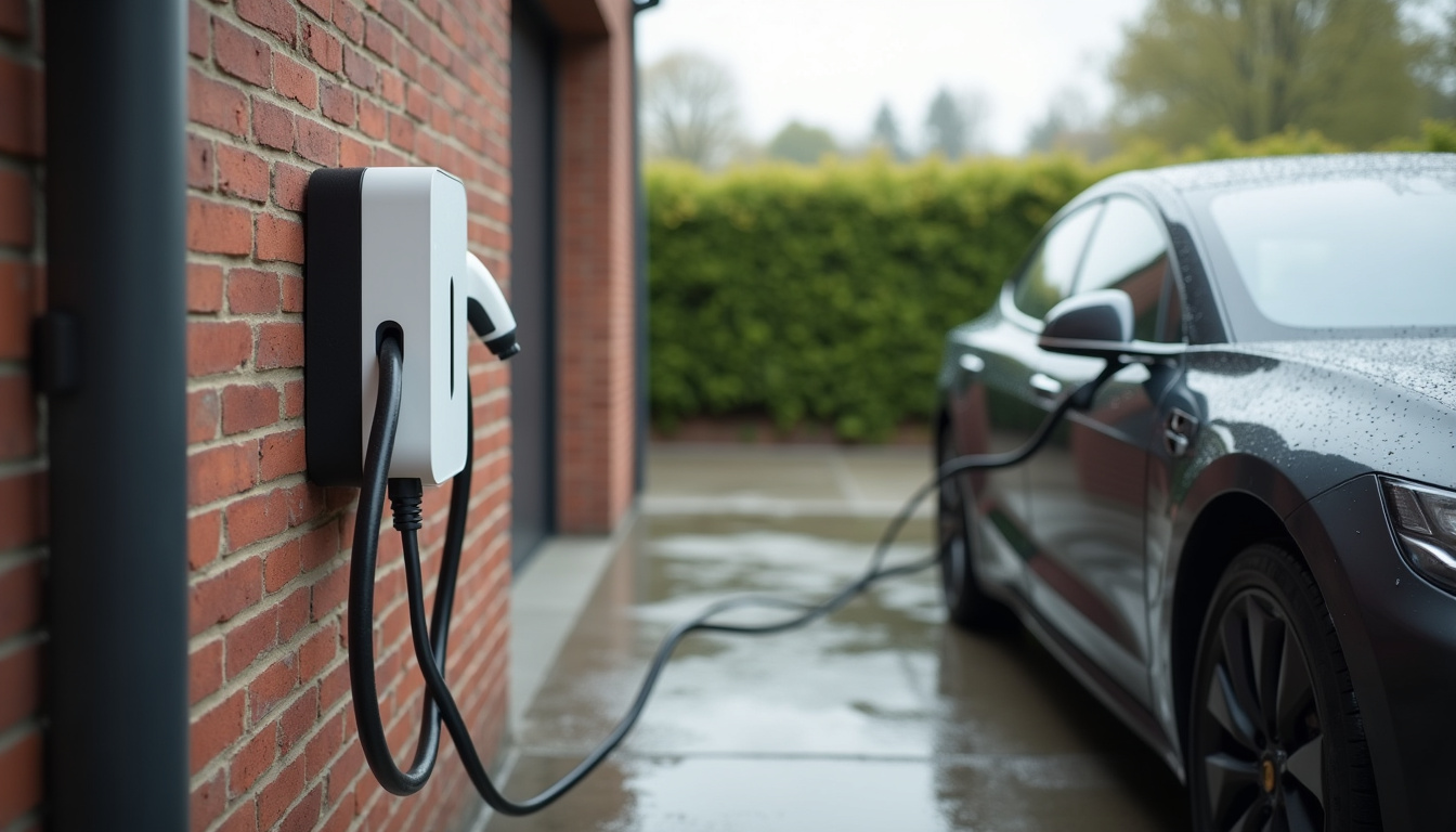 Installation d'une borne de recharge en extérieur sur un parking privé